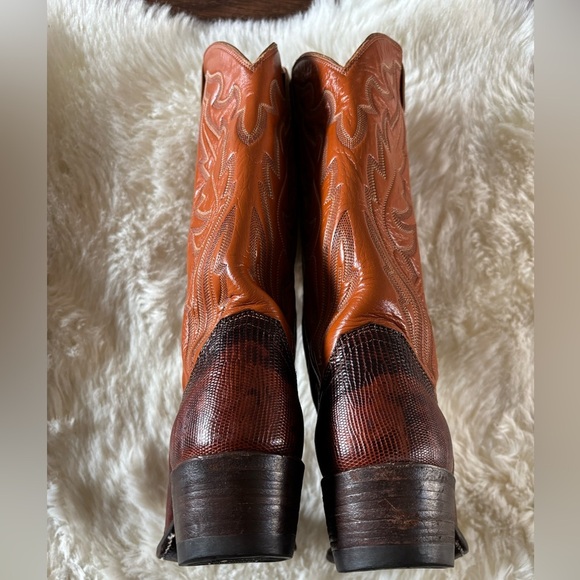 Justin Cowgirl Heeled Leather Exotic Lizard
Stitched Tall Western Boots 7.5 - Picture 10 of 16